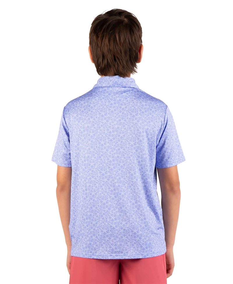 Tailorbyrd Boys Summer Floral Printed Performance Polo