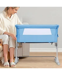 Gouun Portable Baby Bedside Bassinet Sleeper with 4 Adjustable Heights