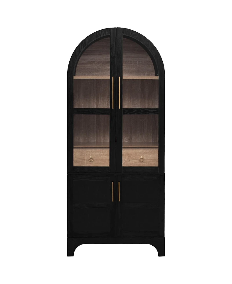 Streamdale Furniture Farmhouse 71Arched Pantry Cabinet with Storage