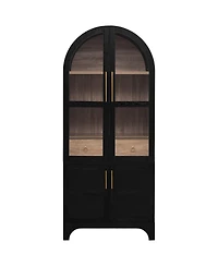 Streamdale Furniture Farmhouse 71Arched Pantry Cabinet with Storage