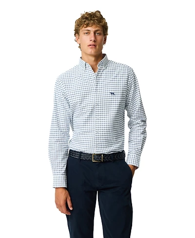 Rodd Gunn Men's Check Oxford 3 Long Sleeve Slim Fit Shirt