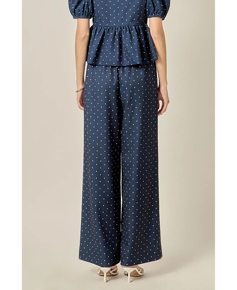 English Factory Women's Polka Dot Long Pants