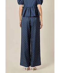 English Factory Women's Polka Dot Long Pants