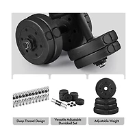 Yaheetech Adjustable Dumbbell Weight Set For Home Gym