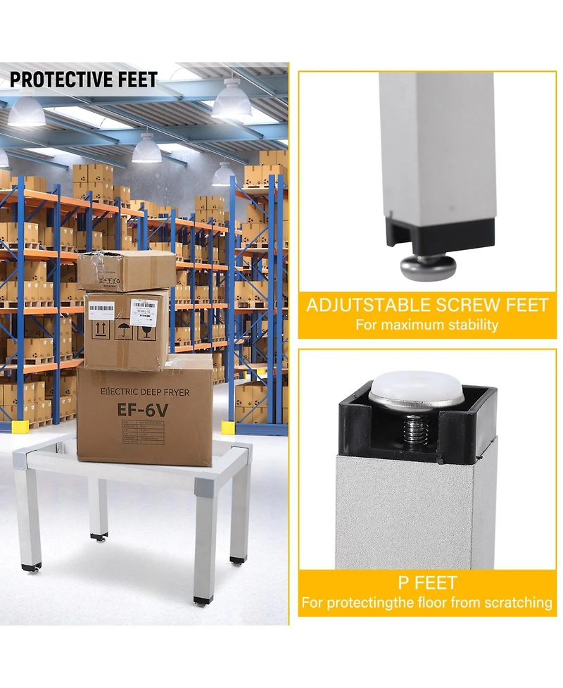 Homfan Heavy Duty Aluminum Storage Rack - Rust-Resistant Organizer with Non-Slip Feet,for Bathroom