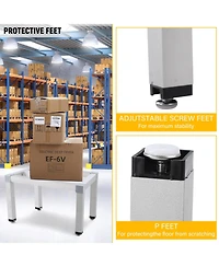 Homfan Heavy Duty Aluminum Storage Rack - Rust-Resistant Organizer with Non-Slip Feet,for Bathroom