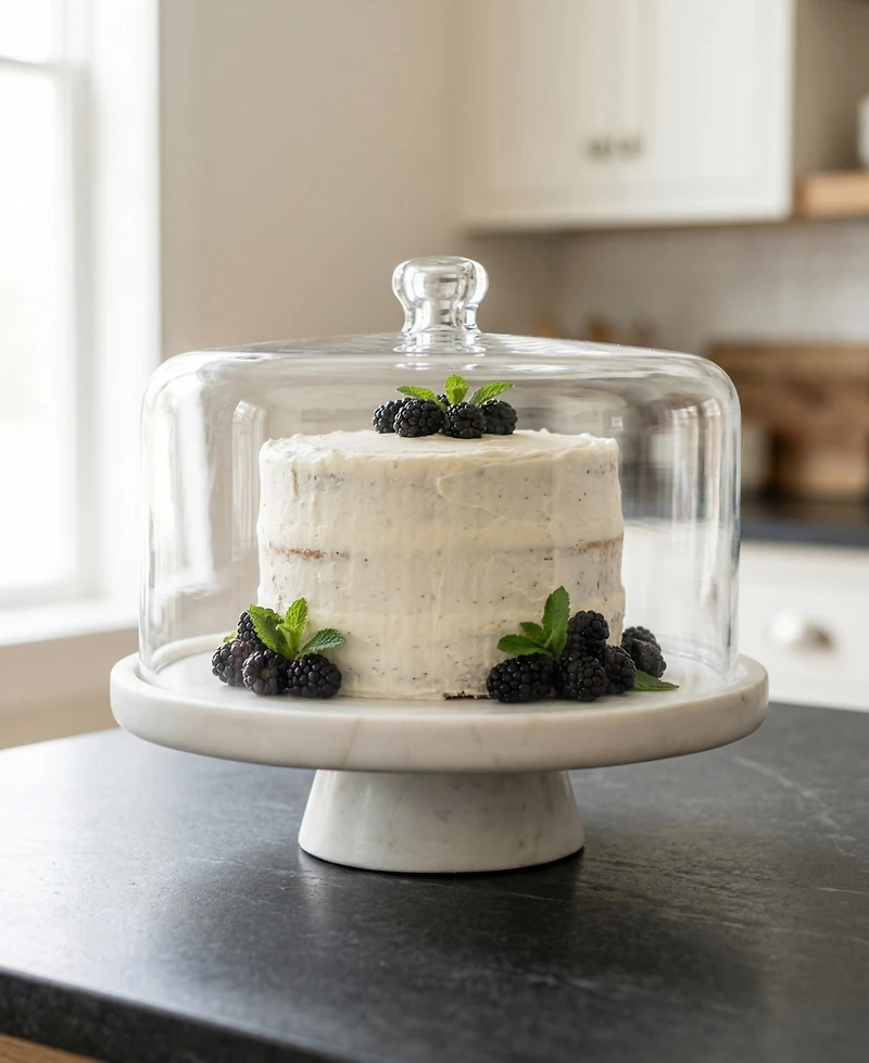 Godinger Marble Footed 11.9" Cake Stand