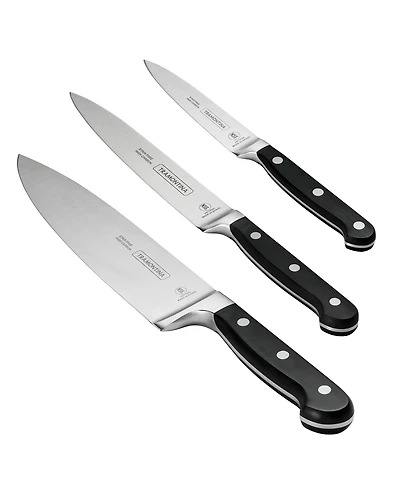 Tramontina Pro Series 3-Pc. Stainless Steel Knife Set