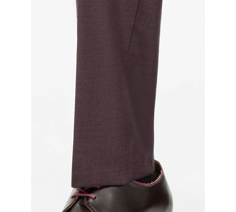 The Men's Store Modern-Fit Bordeaux 100% Wool Suit Separate Pants, Macy's Exclusive