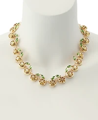 Betsey Johnson Faux Stone Girl Dinner Lemon Collar Necklace