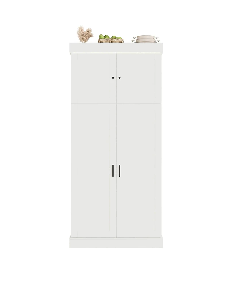 Streamdale Furniture Freestanding Kitchen Pantry Cabinet with Storage and Wine Racks