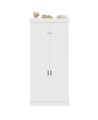 Streamdale Furniture Freestanding Kitchen Pantry Cabinet with Storage and Wine Racks