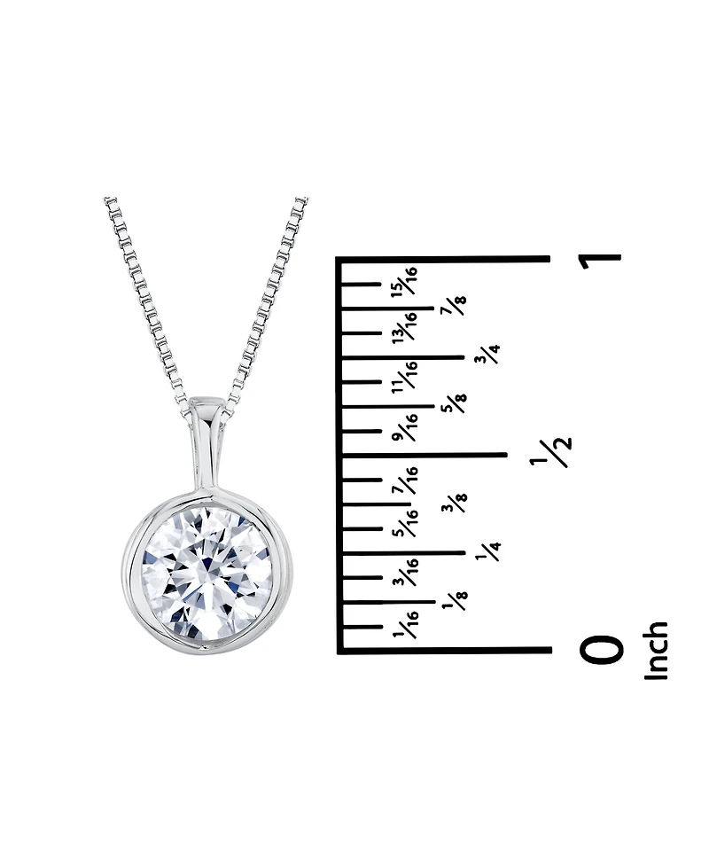 Macy's Certified Lab Grown Diamond Pendant Necklace (2 ct. t.w.) in 14k White Gold (Also Available in 14k Yellow Gold)