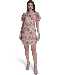 Eliza J Women's Puff-Sleeve Boat Neck T-Body Dress
