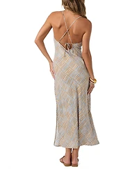 O'Neill Women's Viscose Holly Stripe Side Slit Dress