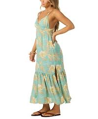 O'Neill Women's Viscose Julez Tiki Printed Midi Dress