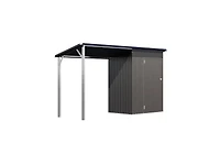 Aecojoy Outdoor Open-Sided Storage Shed Metal Shed