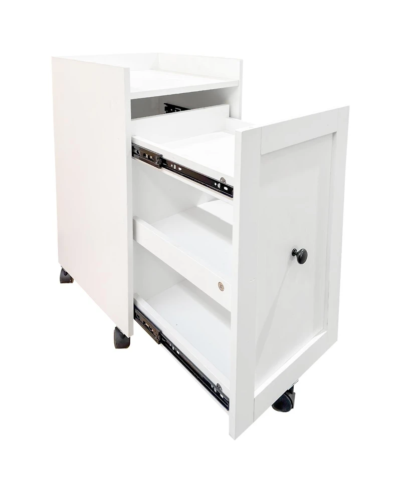 Streamdale Furniture Sliding Pantry Snack Organizer with Wheels