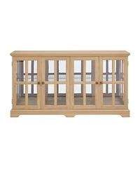 Streamdale Furniture Led Curio Display Cabinet with Glass Doors