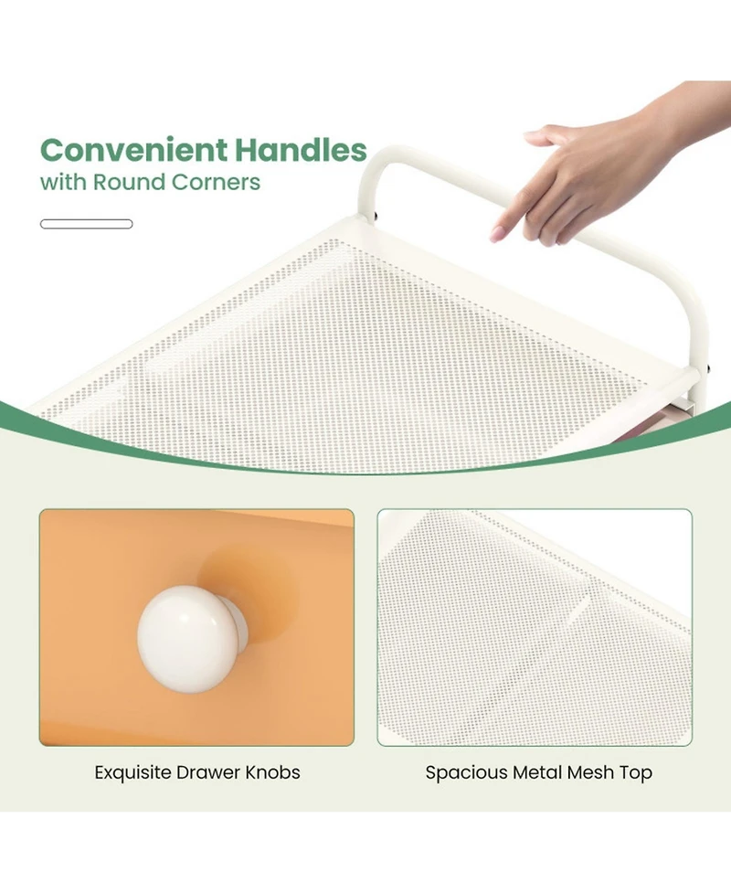 Gouun 12-Drawer Rolling Organizer Cart with 4 Large and 8 Medium Pp Drawers