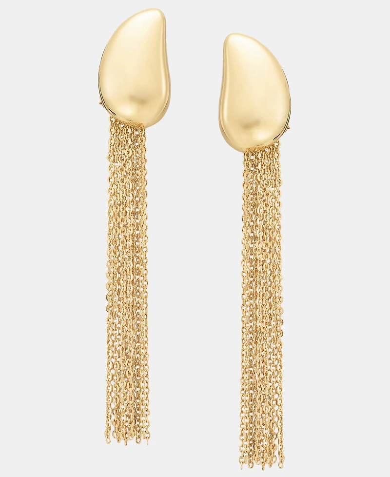 I.n.c. International Concepts Tear-Shape Chain Linear Drop Earrings, Macy's Exclusive