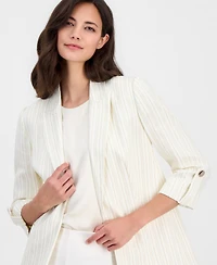 T Tahari Women's Peak-Lapel Long-Sleeve Blazer