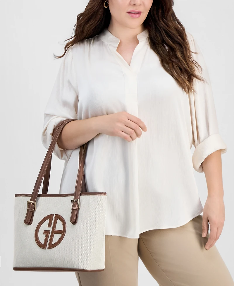 Giani Bernini Linen Logo Tulip Tote, Macy's Exclusive