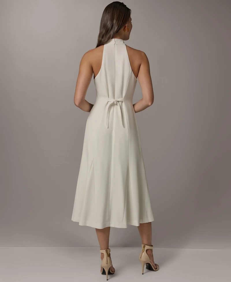 Donna Karan New York Women's Halter A-Line Sleeveless Midi Dress