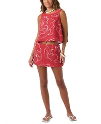 O'Neill Women's Athena Sleeveless Crewneck Floral Top