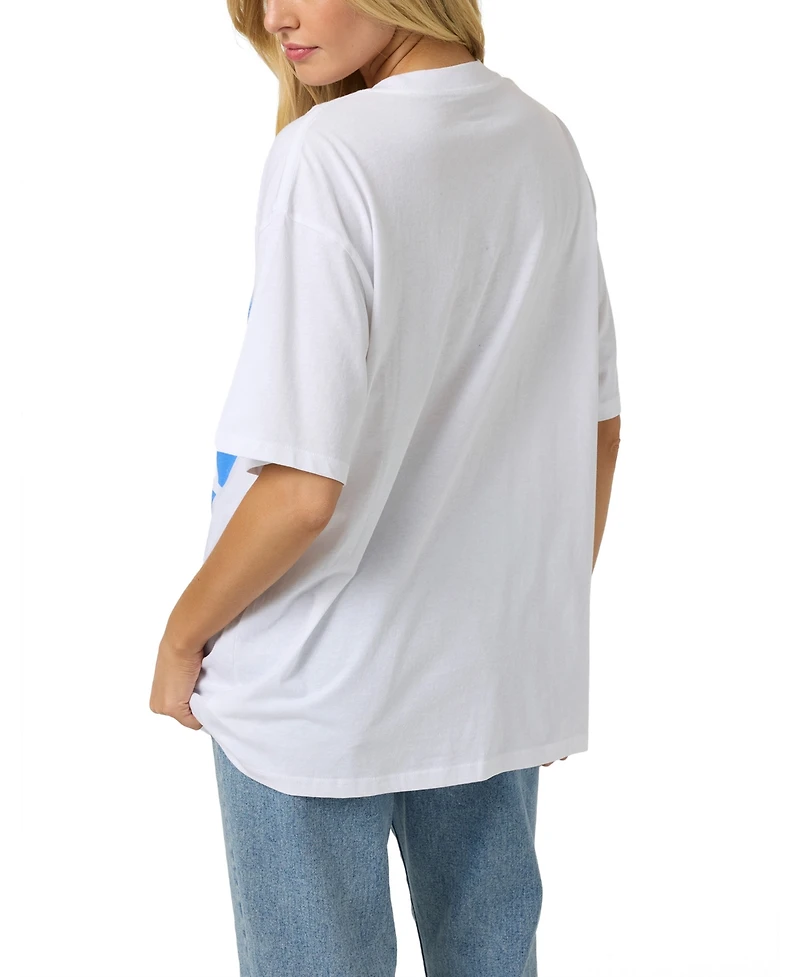 O'Neill Women's Tropic Meltdown Oversized Crewneck Cotton T-Shirt