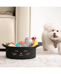 Gnuadz Woven Cotton Rope Storage Basket Laundry Organizer