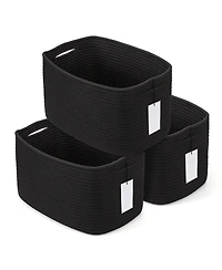 Gnuadz 3pc Cotton Rope Woven Storage Basket Bins for Organizing Shelves