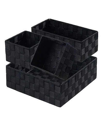 Gnuadz 4-piece Woven Storage Baskets Cube Bin Organizer Drawer Gift Basket