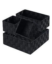 Gnuadz 4-piece Woven Storage Baskets Cube Bin Organizer Drawer Gift Basket