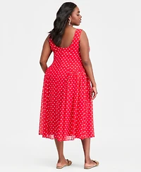 On 34th Trendy Plus Size Drop-Waist Midi Dress, Macy's Exclusive