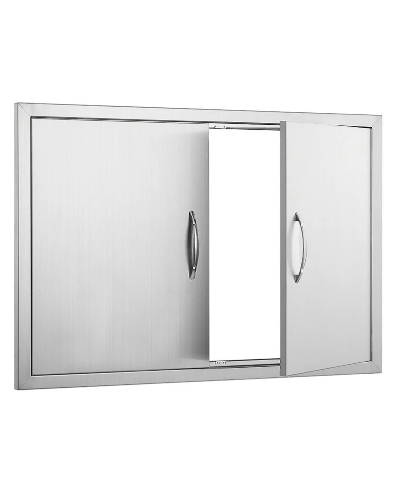 Sugift 36W 24H Double Bbq Access Door for Bbq Island Grilling