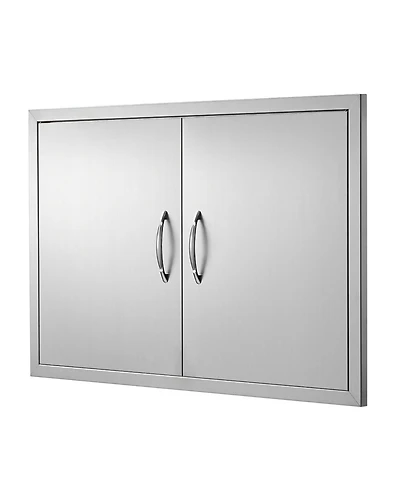 Sugift 36W 24H Double Bbq Access Door for Bbq Island Grilling