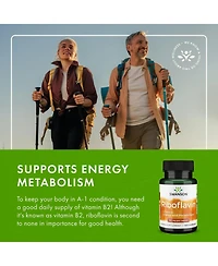 Swanson Vitamin B2 Riboflavin Supplement for Vision Health, Thyroid Function and Supports Energy Production