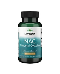 Swanson Nac NAcetyl Cysteine 600 mg, Antioxidant and Liver Support Supplement, 100 Veggie Capsules for Detox and Free Radical Support