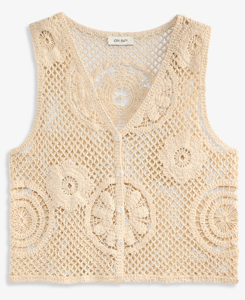 On 34th Women's Crochet Vest Top, Macy's Exclusive