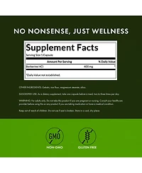 Swanson Berberine Standardized 97% Berberine HCl 400mg Each 60 Capsules