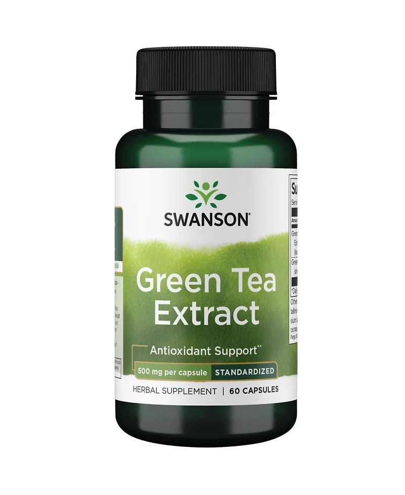 Swanson Green Tea Extract 500 Milligrams 60 Capsules