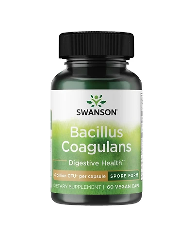 Swanson Bacillus Coagulans, Natural Probiotic Supplement, Digestive Health w/ 6 Billion Cfu, Gi and Overall Gut Health Support, 60 Veggie Capsules