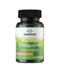 Swanson Bacillus Coagulans, Natural Probiotic Supplement, Digestive Health w/ 6 Billion Cfu, Gi and Overall Gut Health Support, 60 Veggie Capsules