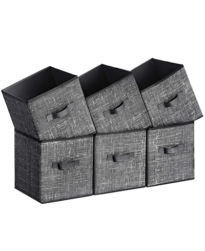 Gnuadz 6PC Storage Cubes Fabric Bins Closet Organizers Foldable