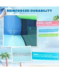 Qaba Sharks Theme Inflatable Bounce House for Kids with Slide,
