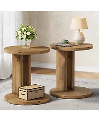Tribesigns Farmhouse End Table for Living Room, Bedroom, Easy Assembly
