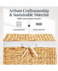 Best Choice Products Laundry Hamper w/ Lid, Handwoven Laundry Basket, w/ Removable Liner and Built-in Handles