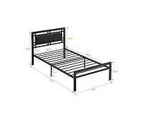 Lucky One metal bed Sturdy System Metal Bed Frame, Modern style and comfort to any bedroom