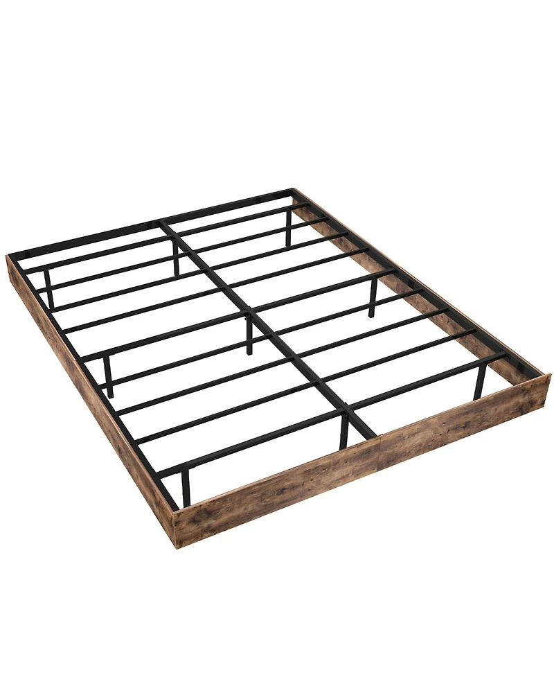 Lucky One Floating Bed Frame with Led Lights, Heavy Duty Metal Platform
